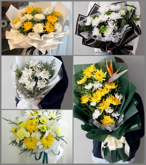 浙江省金华永康市花街镇连枝村白事花束代送